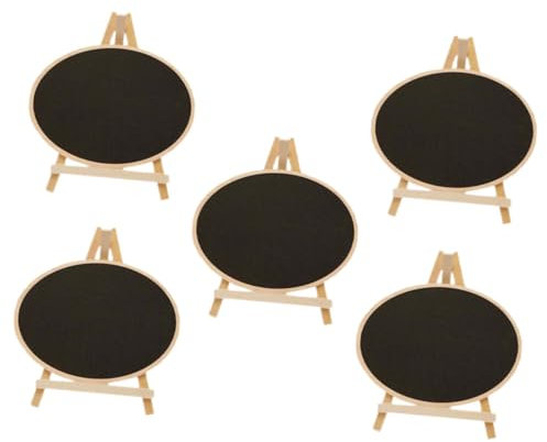 Cabilock 5 Stück Tafelkreide kleine Tafeln Anschlagtafel für die Küche Seitenbrett Kreidemarker write board zeichentusche stehendes Tafelschild Kleine Tafel zum Aufbewahren Buchsbaum Black