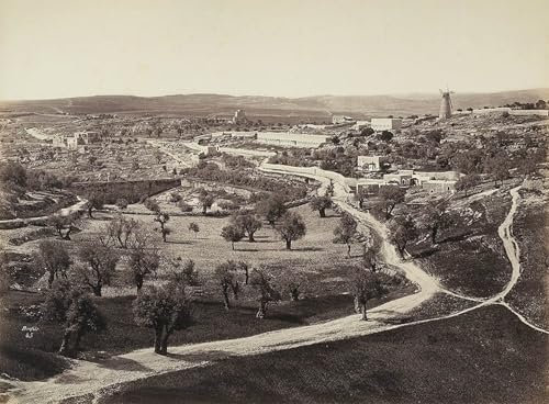 ARTXLXXBN Famous Prints Artwork Pictures Poster Painting Art Valley Landscape with a Wind Mill and Olive Groves by Félix Bonfils Artwork Landscape Pictures for Home Decor 60x90cm