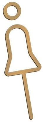 Panneau WC Panneau de Toilettes Auto-adhésif, signalisation de Salle de Bains, Plaque Suspendue for Entreprise, Maison, Bureau, Porte publique, Mur(Gold Women)