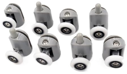 Zpengtai Roulette Douche Poulie de Cabine de Salle de Douche, 8 pièces, Rouleau/Coureurs/Roues/poulies de Salle de Douche, diamètre 23mm Roulette Porte Coulissante Douche