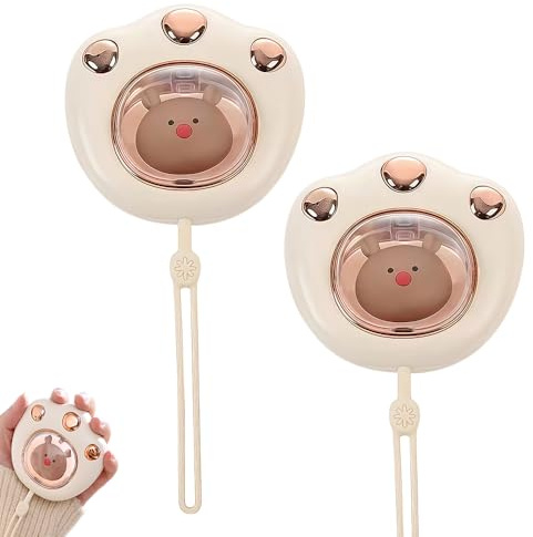 Dhqkqg Hand Warmers Rechargeable, 2 Pack 2400 mAh Pocket Heater, Reusable Handwarmers, Portable Electric Hand Warmer, Cute Cat Paw Design, 2 Heat Modes, for Outdoor Winter Sports Gifts for Women Men