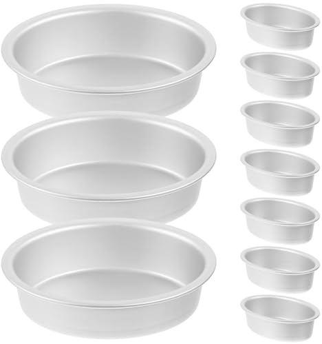 NOLITOY 10 pièces Lot de Moules à Gâteau Ovales Aluminium Antiadhésifs Petits Moules Individuels pour Pâtisserie Faciles à Nettoyer et Démouler Ustensiles de Cuisson Durables pour