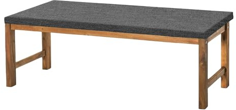 GOUBO Benutzerdefinierte Bankkissen 39 x 76 cm Unterseite Antirutsch Auflage Ersatzpolster Waschbar Abnehmbar für Banke Kissen Kissenauflage for Küchenbank Gardenbank Essbank, Dunkelgrau