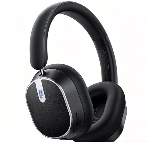 bmani Hybrid Active Noise Cancelling Headphones,120H Playtime Wireless Headphones Bluetooth 6.0 with Power Display, 6-Mic ENC Calls, 360° Spatial Audio Over Ear Headphones Headset for Travel Game