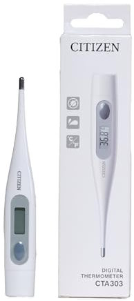Citizen Digital Thermometer for Basal Body Temperature Readings - Body Temperature Thermometer with Fever Alarm and One Button Operation - Adults, Kids, Ovulation, Newborn, and Baby Thermometers