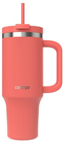Contigo Streeterville Tumbler 1200 ml with Handle | Stainless Steel Vacuum Insulated Water Bottle with Straw and Lid | Cold for 29 Hours | Travel Mug | Thermal Flask | BPA Free