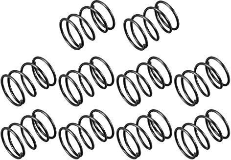 sourcing map Ressort de Compression 1.2mm Fil Diamètre, 16mm OD, 20mm Libre Longueur Ressort Acier Extension Ressort Noir 10Pcs