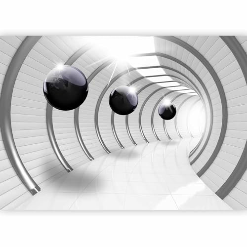 murando Photo Wallpaper 343x256 cm Peel and Stick Self-Adhesive Foil Print Wall Mural Abstract Balls Ball 3D Black White a-C-0001-a-a