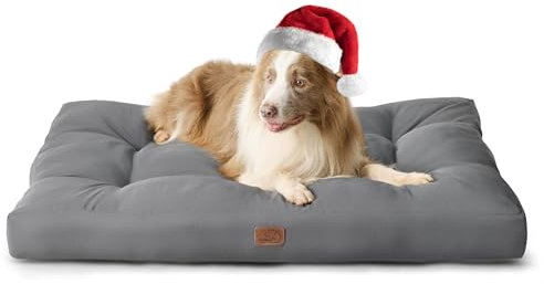 BEDSURE Hundekissen große Hunde waschbar - 111x89cm hundematratze XXL für große, mittelgroße Hunde Outdoor gepolstert Hundematte grau in 10cm Höhe, groß XL Hundebett für Haustiere