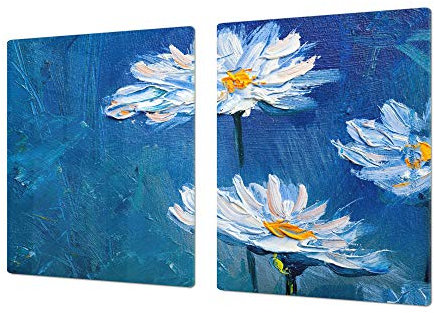Concept Crystal Gigantic Cutting Board and Cooktop Cover - Glass Kitchen Board;Single: 80 x 52 cm (31,5” x 20,47”); Double: 40 x 52 cm (15,75” x 20,47”); Series of Images DD05B