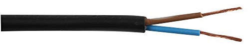Pro Elec PEL01041 0,75 mm2 2182Y 2-kärnig nätkabel, 6A, svart, 50 m