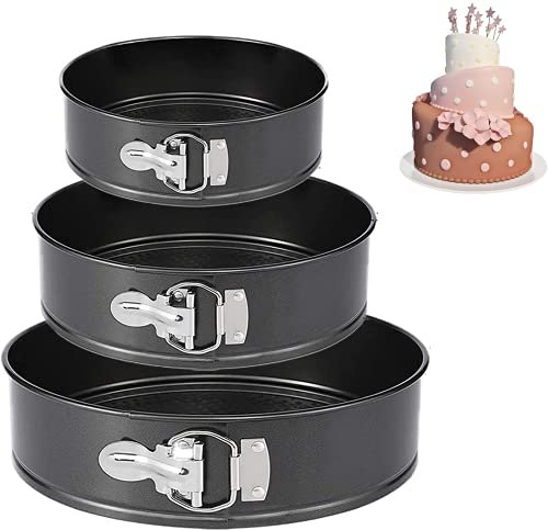 DAPIPIK Springform Pan (4/7/9) Set,Non-stick Leakproof Round Cake Pan Bakeware Baking Pans Cheesecake Pan 3 Pack…