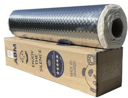 ABM Alubutyl 2,5 mm 50 cm x 400 cm = 2 m² Pannello fonoassorbente autoadesivo – Materassino antivibrazioni per isolamento acustico auto