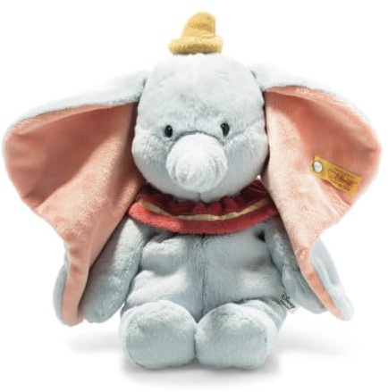 Steiff Kuscheltier Dumbo aus Winnie Puh, Süßes Stofftier, Jungen, Mädchen & Babys ab 0 Monaten, Soft Cuddly Friends Disney Orig, Elefant 30 cm, 024559, Hellblau