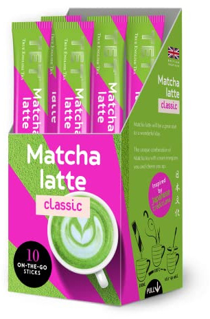 TET Matcha Latte Classic, Green tea based drink, 10 x 10g sticks