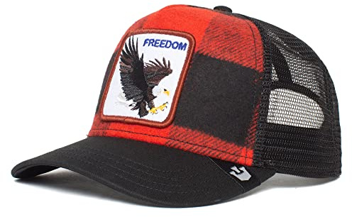 Goorin Bros. Ski Free Eagle Black Red Adjustable Trucker Cap - One-Size