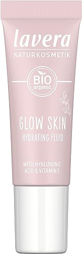 lavera Glow Skin Hydrating Fluid - spendet Feuchtigkeit - schimmernder Glow - Natürliche Hyaluronsäure & Vitamin E - VEGAN - 9 ml