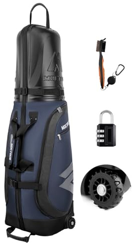 MOCTOUR Golf-Reisetaschen für Fluggesellschaften mit Rädern & ABS-Hartschalen-Oberseite, schützen Sie Ihre Schläger, wasserdichtes 1680D-Oxford-Gewebe und übergroße Tankräder, leicht und einfach zu