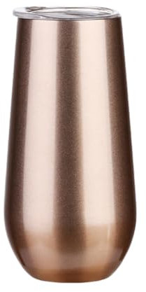 Gteller 6 oz Stainless Steel Stemless Glasses with Lid, Double Wall Insulated Travel Mug Perfect for Wine, Coffee, Drinks, Cocktails, Colorful