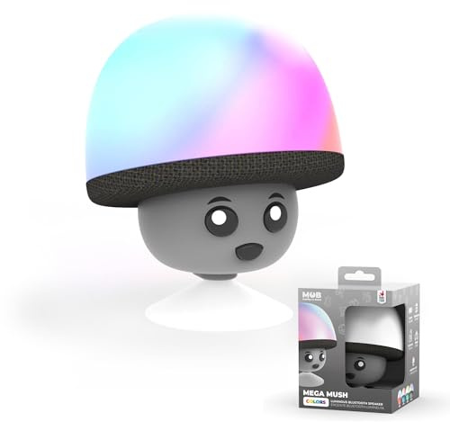 MOB – MOBILITY ON BOARD Mega Mush - Noir Enceinte Bluetooth Waterproof, Son Puissant, Multifonction, Se Ventouse Partout