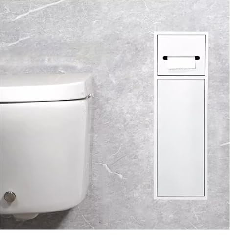 Portarrollos para papel higiénico Nicho de baño de acero inoxidable con estante incorporado – Estante empotrable de pared para escobilla en el baño del hotel