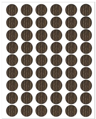 LICQIC Screw Hole Covers, Self Adhesive Caps Stick on Furniture Sticker Screw Hole, 54 Pcs 21 mm, Dark Brown