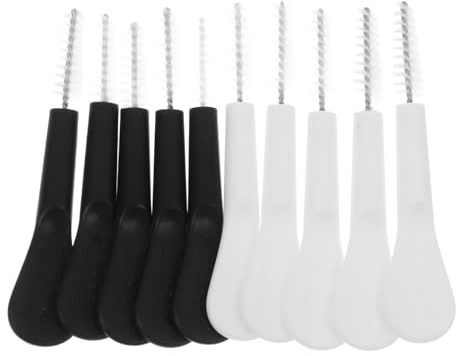 Baluue 10piezas Cepillo de Limpieza de Huecos en Color Oscuro y Claro Herramienta Manual para Limpiar Baños Cocinas Esquinas y Lechada