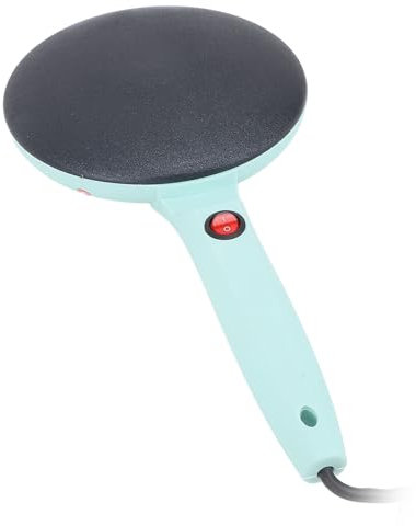 Macchina per Crepes Elettrica, Piastra Rivestita Antiaderente con Controllo Automatico della Temperatura 8 Pollici Crepiera Elettrica Portatile con Frusta per Uova, (Spina