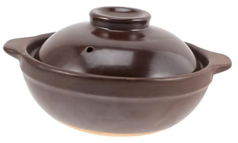 Cabilock Cocotte De Style Chinois Petite Casserole En Céramique Et Argile Avec Couvercle Pour Ragoût Non Utilisable Polyvalente Haute Résistance À La Chaleur Facile À Entretenir