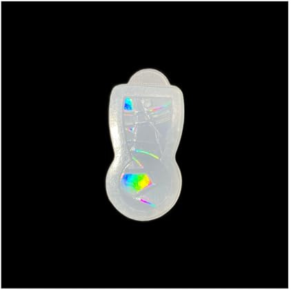 Hobby Holo Classic Chip Moule en silicone pour jeton de courses de 50 centimes | Effet holographique pour résine et résine UV | Moule en fonte fait à la main en acrylique brillant | 2 g de résine | 2