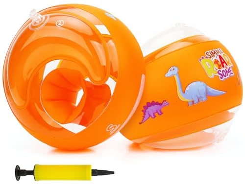 VGMANNTA braccioli bambini Braccioli di Sicurezza per Bambini 1-6 Anni 10-25KG 3 Camere D'aria Indipendenti per l'allenamento in Piscina e Spiaggia