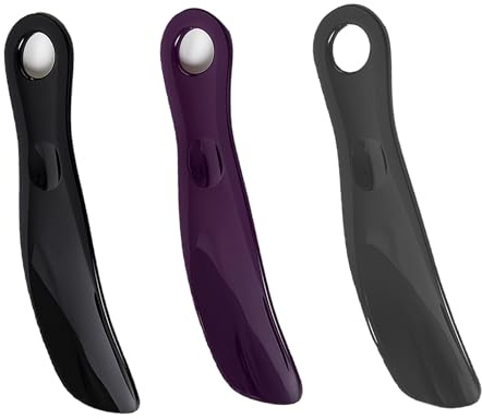 3 PCS Plastic Shoe Horn,Shoe Horns For Men, Shoehorn Universal - Suitable For All Shoes, Heels, Boots & Trainers - Prevent Creases on Spine/Counter - Easily Slip In Your Feet. (For Men, Women & Childr