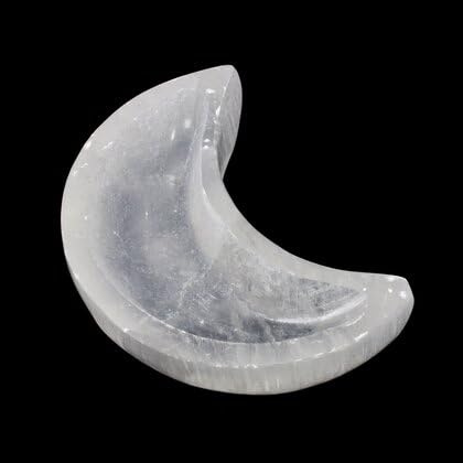 Cuenco de carga Selenite Moon ~ 105 mm