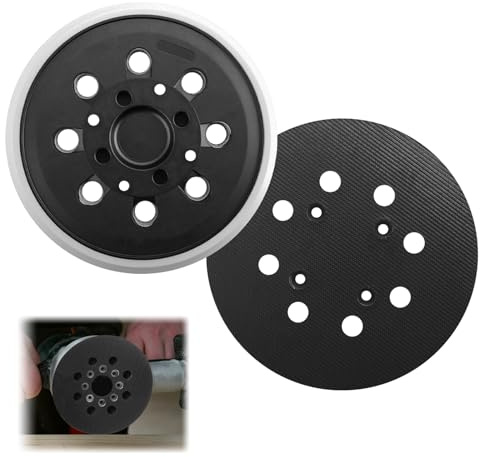 5 Inch 8 Hole Sander Pad for Bosch, 125mm Hook and Loop Backing Pad | andom Orbit Sander Sanding Pad, Replacement Discs Support for Bosch PEX 300 400 AE, Polishing Pads for Orbital Sanders