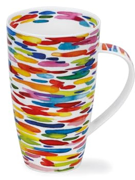 Dunoon Tasse aus feinem Knochenporzellan, Henley-Form (Slapdash)