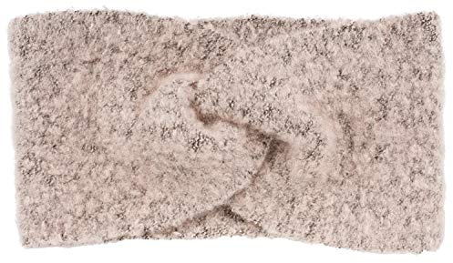 styleBREAKER Damen Feinstrick Stirnband Meliert Twist Knoten, Altrose | 21 cm Bundweite (elastisch dehnbar für Kopfumfang bis 61 cm), 11 cm breit, schützender Ohrenwärmer gegen Kälte im Winter.