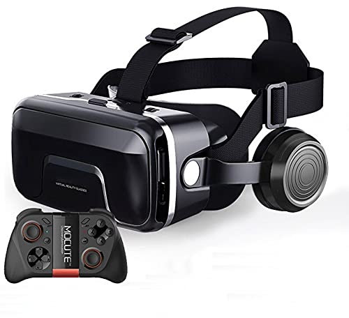 Auriculares VR Gafas 3d Gafas Realidad Virtual Sonido Estéreo 3D Auriculares Realidad Virtual Para Juegos Realidad Virtual Con Mando Distancia Compatible Todos Teléfonos Inteligentes ( Color : 12050 )