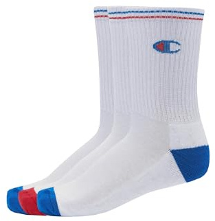 Champion Mixte Socks Basics 3pk Crew Protège-Bas & Socquettes, Blanc/Blanc, 39-42 EU
