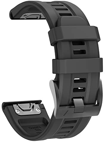 ISABAKE Klockarmband för Fenix 7/Fenix 6/Fenix 5/Forerunner 935/Forerunner 945/Quatix 5-22mm QuickFit Silikon Ersättningsarmband