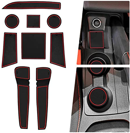 BIBIBO Gummimatten Antirutschmatten kompatibel mit Seat Arona/Seat Ibiza 6F KJ1 Facelift 2017-2025, Gummi-Automatten, Auto Matten Zubehör, Anti-Rutsch-Matte, Aufbewahrungsbox rutschfeste Matten