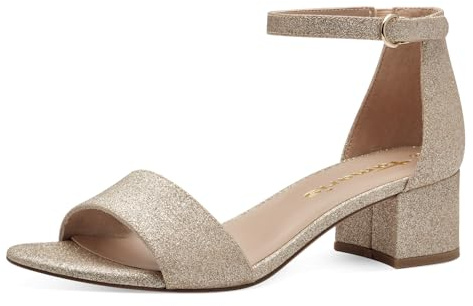Tamaris dam M2820142 sandaler med klack, 967 Light Gold Glam, 38 EU