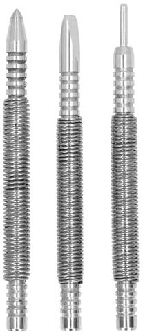 TREETDOBV Set de Clous à Double Tête et Chasse-goupille de Charnière, 3 Pièces à Ressort en Acier au Carbone Design à Ressort 3500PSI Shock S Set de Clous et Contre-poinçon pour Bois Métal Verre