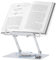 Excerando Atril para Libros - Acrílico Atril Estudio Rotación de 360° con Base de Aluminio y Brazo Ajustable, Atril Lectura Soporte Libros para Leer para Libros Gruesos y Recetas