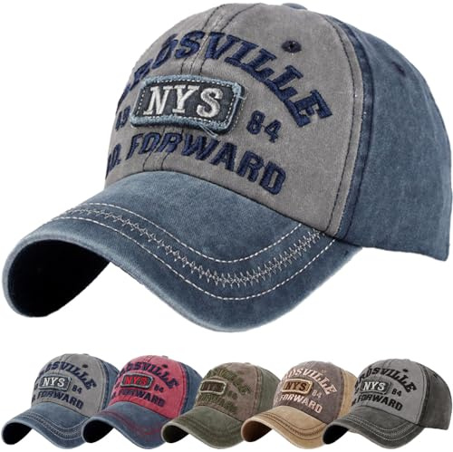 DURINM Cappellino Uomo con Visiera 100% Cotone Baseball cap Compleanno Uomo Regalo Berretto da Baseball Unisex Regolabile Cappello con Visiera Casuale