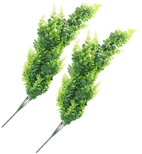Alipis 2piezas Dirección Flor Artificial De Ratán Helecho Colgante Artificial Plantas Colgantes Artificiales para Decoración De Pared