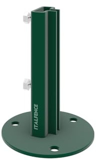 Supporto per palo a T 30x30mm da tassellare, plastificato verde [10 pezzi]