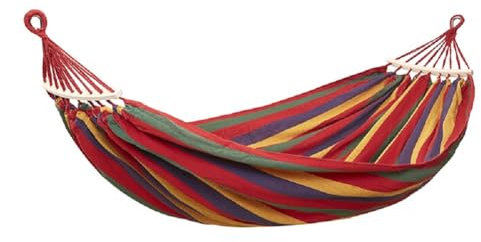 JUNYFFF Doppel Hängematte 280 X 150 cm, Outdoor Hängematten Stabhängematte Für Reise Camping Wandern Garten, Für Indoor Outdoor Balkon Strand, Tragbar Und Atmungsaktiv, 300Kg Tragkraft,B