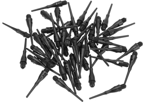PATIKIL Plastic Dart Tips 2BA Thread, 60 Pack Soft Dart Tip Replacement Dart Accessories, Black