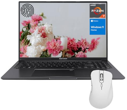 ASUS Vivobook 16 FHD+ Ryzen 7 Laptop, 16 FHD+ 1920* 1200, AMD Ryzen 7 7730U (Beats Intel i7-1255U), 16GB RAM, 1TB SSD, KB retroilluminato, lettore FP, Touchpad, webcam, HDMI, Wi-Fi 6, Windows 11