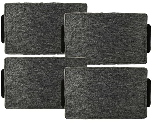 vhbw 4x Aktivkohlefilter kompatibel mit Miele DA 3566 | DA 3590-90, DA 3568, DA 3590, DA 3560-60 Dunstabzugshaube - 23,7 x 14,6 x 1,9 cm